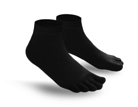 Biofresh Men's Antimicrobial Five Toe Low Cut Sports Socks