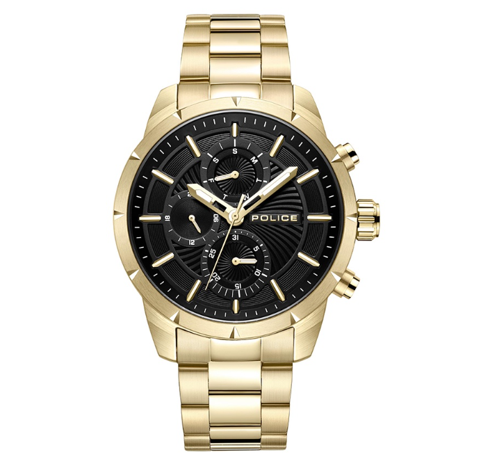 Police Neist Gold Stainless Steel Analog Quartz Watch For Men PPEWJK2227106
