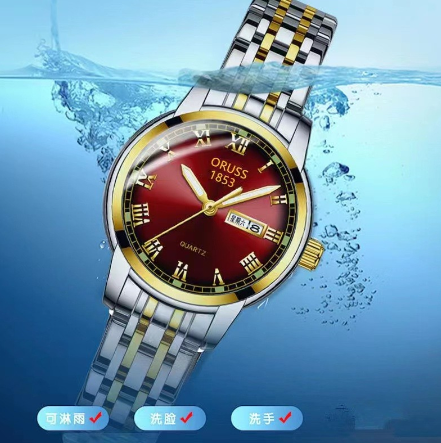 ORUSS 100% Original Ladies Watch Stainless Steel Gold Bracelet Waterproof Automatic