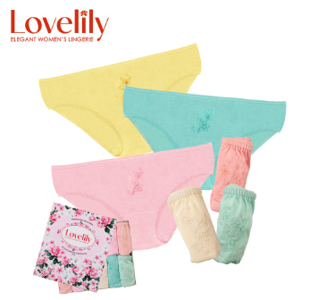 Lovelily 12 In 1 Cleome Cotton Rich Bikini Inside Panty