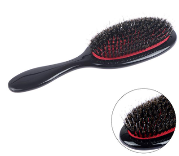 Boar Bristle & Nylon Hair Brush Oval Anti-static Paddle Comb Scalp Massage