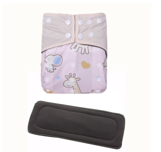 Cloth Diaper 1 Set With Bamboo Charcoal Inserts In Stocks D20