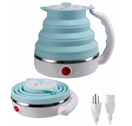 Portable Travel Kettle Folding Electric Kettle 600ml Mini Edible Silicone Folding Kettle for Home