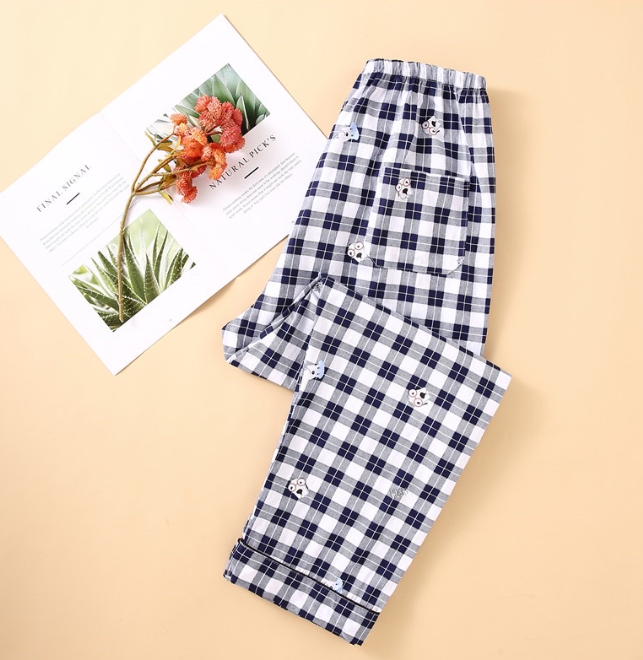 100% cotton man's pajama (fit up 35waistline)bigger plus size sleepwear