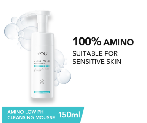 Y.O.U Amino Low pH Cleansing Mousse 150ML Skin Barrier Repair Gentle Cleanser Sensitive