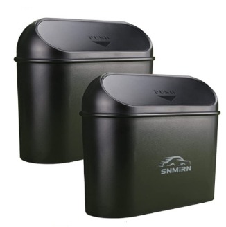 Car Trash Can With Lid Mini Vehicle Trash Bin Car Dustbin Garbage Organizer Automotive Garbage