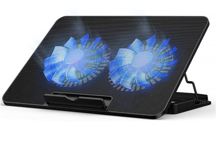 Laptop Cooler Cooling Pad | Ultra Slim Portable USB Powered (2 Quiet Big Fans), Gaming