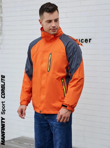 Manfinity Sport Corelite Men Zip Up Colorblock Sports Jacket Workout Tops