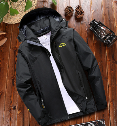 Fashion Mens Jacket Windproof Waterproof Windbreaker Jacket Mens Hooded Outdoor Hiking Track Jacket Autumn Winter Coat