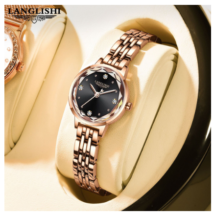 POEDAGAR authentic watch for women sale original waterproof 2023 elegant korean style stainless steel quartz  Watch BLACK