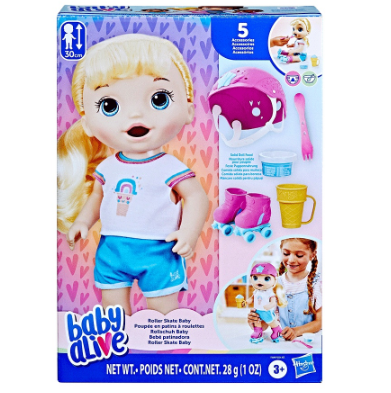 Baby Alive Roller Skate Baby Doll