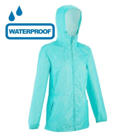 Raincoat Zip Women's Waterproof Hiking  Rain Jacket
