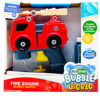 Kid Shop Fire Engine Bubble Maker Blaster