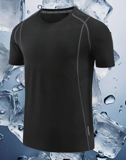 Men Summer Casual Short Sleeve Colorblocked Contrast Stitching Sports T-Shirt Workout Tops