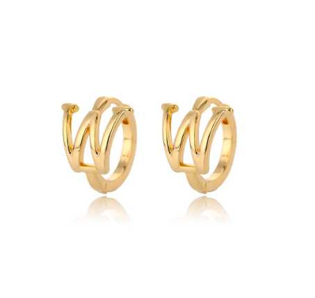 Kaijiang Anting-anting Initial Letter Hoop Earrings For Women A-Z Letter Piercing Stainless Steel Earring Korean Fashion Jewelry W