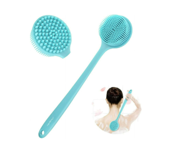 Back Scrubber Scrub Long Handle Shower Body Bath Brush Silicone Massage Brush