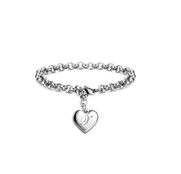 26 English Letter Love Pendant Gift Girl 925 Silver Jewelry Fashion Bracelet Luxury Chain X