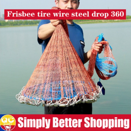 Frisbee Manual Fishing Net, High Strength Line Fishing Net, Durable Colorful Fishing Net