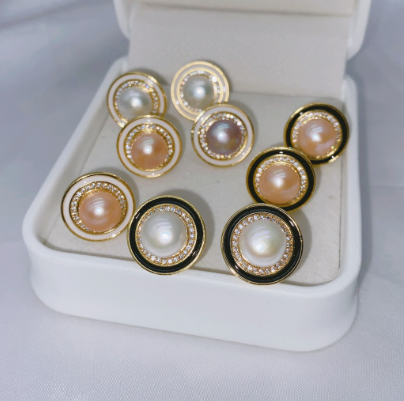 Natural Freshwater Pearl Earrings for Women