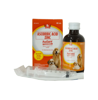 PetSure Ascorbic Acid Zinc for Dogs  60ml