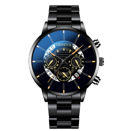 Fashion Geneva Watch Men Stainless Steel Watch With Calendar M1