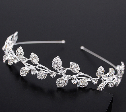 Silver Rhinestone Crystal Bride Headband Wedding Birthday Tiara Headpiece