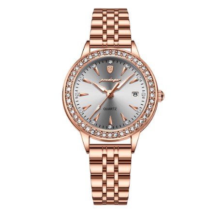 POEDAGAR watch for woman waterproof 2023 sale original korean style new fashion stainless steel quartz diamond watch GRAY
