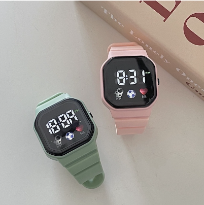 Astronaut LED Electronic Watch Square Digital Sports Student Button Electronic Watch