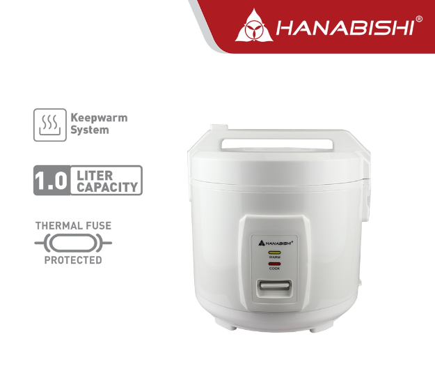 Hanabishi Jar type Rice Cooker HJC10WHT 1L Up to 5 Serving Cups