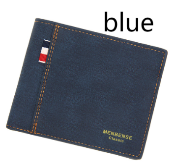 Men's Wallet Money Bag Solid Color Leather Business Short Wallet Male Walltes Fashion Billfold PU Leather Purse