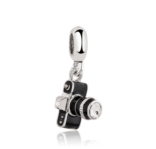 Travel Series Dangle Charms 925 Silver Bracelet Accessories Coffee Football Beads Charm d17