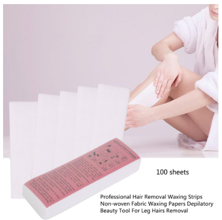 Hair Removal Non Woven Body Cloth Hair Remove Wax Paper  Hair Depilatory Epilator Wax Strip Roll Waxing Paper (100 Pcs)
