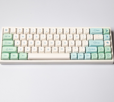 Ice Crystals Mint Keycaps XDA Profile PBT Sublimation For Keyboard LEAVEN RK CPSTECH Zeus Redragon