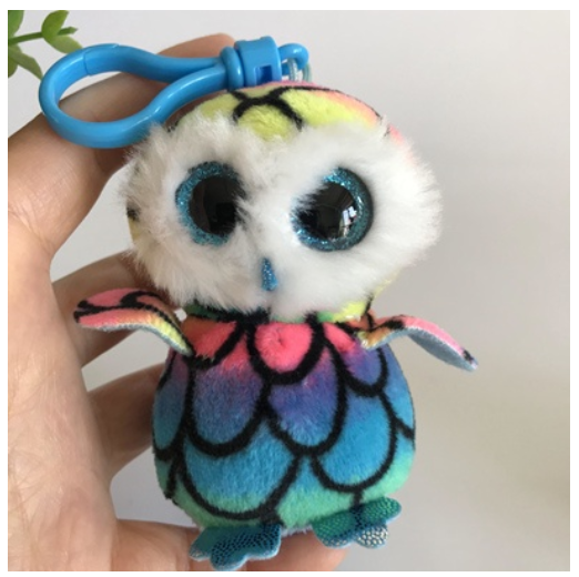 Ty Beanie Big Eyes Keychain Pendant Sloth Monkey Cat Fox Puppy Rabbit Soft Plush Backpack Decor Doll Birthday Gift For Kids 10CM C6
