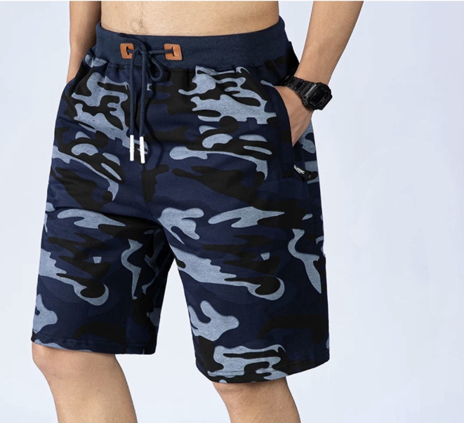 Camouflage Unisex Quick Dry 2 Pocket cotton Shorts