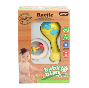 Baby Bliss 2 in 1 Maraccas Rattle, Lead-Free - Developmental Toys