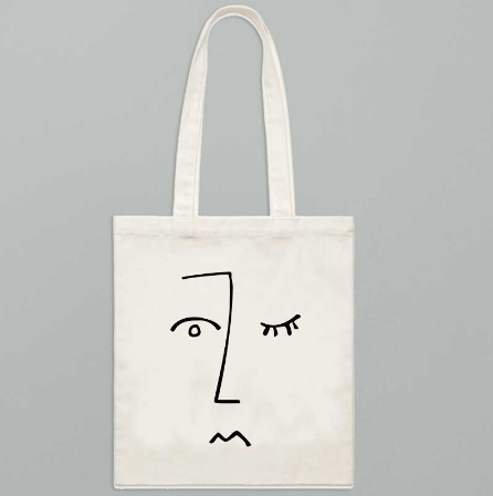 Newyork Army Canvas "Face Collection" Statement Tote Shopping Bag