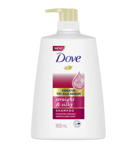Dove Straight & Silky Shampoo 900ml