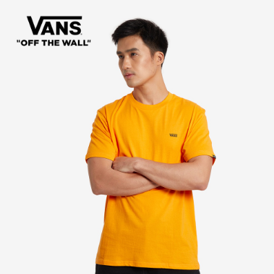 Vans Left Chest Logo Short Sleeves Orange Marigold T-Shirt For Men