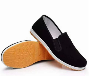Men's Black Denim Loafers Casual Slip On Canvas Shoes