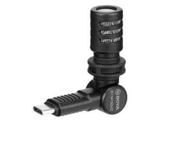 Boya BY-M100UC Type-C Condenser Microphone 180 Degrees Rotating Head Mini Phone Mic for Android Smartphones iPad USB-C