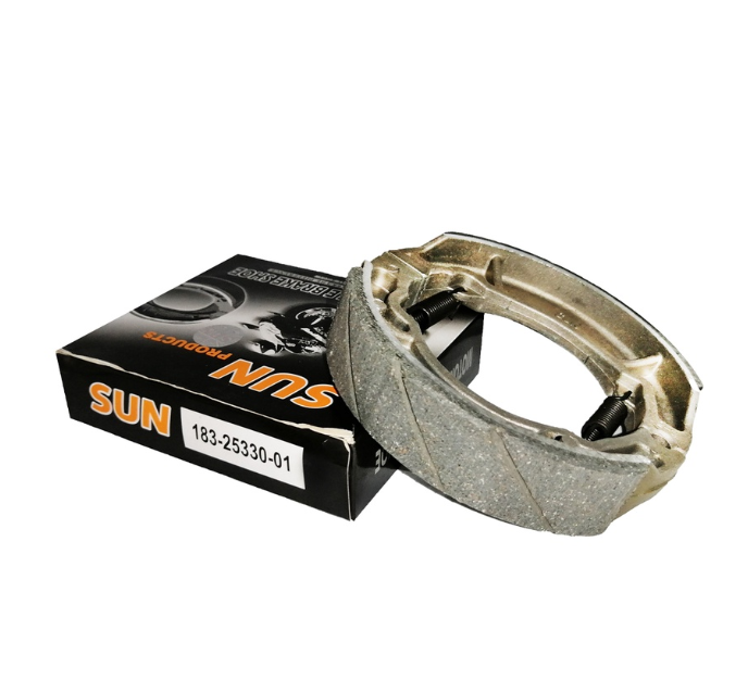 Sun Brake Shoe w/Spring & Canal for RS100 / RS110 / STX125 / DT (183-25330-01)