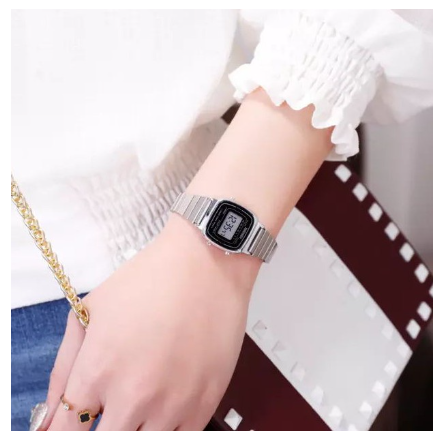 Skmei Women's Fashion Simple Stainless Steel Digital Waterproof Watch 1901 SILVER