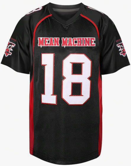 Men's Embroidery American Football Jersey 18 Black Casual Short Sleeve V-Neck T-Shirts Party Sports Top