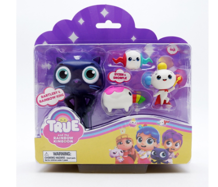 True & Rainbow Kingdom 4” Figure Combo + 2” Excl Fig + 2 Wishes Bartleby & Rainbow King