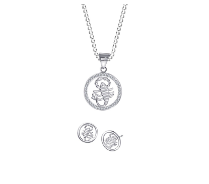 Silver S024 Italy 925 Scorpio Ladies Set