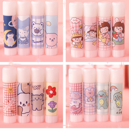 1pc cute cartoon stick glue Student office supplies
