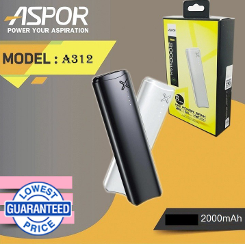 Aspor Powerbank 2000mAh New Design Handly and Pocket Size
