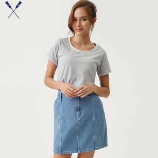 Regatta Essentials T-Shirt With Tipping For Women Gray