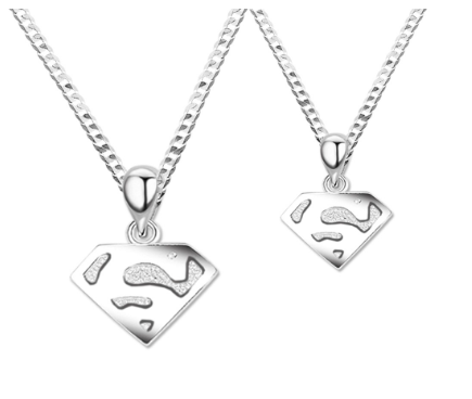 Italy Silver Couple Pendant With Chain